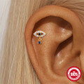 wholesale S925 Sterling Silver Love Marquise Diamond Fringe Flat Thread Ear Cartilage Stud-0-2