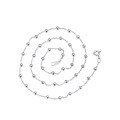 wholesale S925 Sterling Silver Women's Necklace Chain Without Pendant Men's Bead Chain Collarbone Chain High-End Sense Sweater Chain Plain Chain-0-7