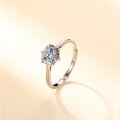 wholesale Sterling Silver Wholesale D Color Moissanite Ring, Small Batch Design, Fashionable and Light Luxury, Ideal for Gifting to Girlfriend, Proposal, and Jewelry-0-3