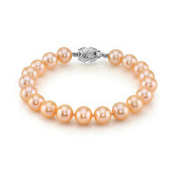 S925 Sterling Silver Simple Natural Freshwater Pearl Bracelet for Women-Style A Bracelet - Silver [9-10mm Natural Freshwater Pearl] 7.0In  925 Silver
