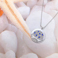 wholesale S925 Silver Metal European and American Best-Selling DIY Engraved Name Necklace with Tree of Life Design for Mother's Day Gift-0-2