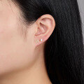 wholesale Metal: 925 Sterling Silver Alibaba International Station Exclusive 26 Letters Shiny Zircon Ear Studs Light Luxury Micro-Inlaid Personality Ear Pin-0-3