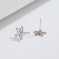 wholesale S925 Sterling Silver Small Minimalist Five-Point Star Ear Studs Women, Ins Style Niche Design Cross-Border New Accessories-0-2