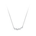 wholesale S925 silver with diamond, smiling, unique, irregular diamond arrangement, elegant, fashionable, minimalist, versatile women's necklace D9350-0-4