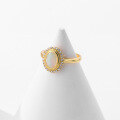 wholesale S925 Sterling Silver Opal Ring For Women, Cross-border Retro Luxury Style, Adjustable Australian Opal Ring-0-1