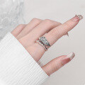 wholesale S925 Sterling Silver Personalized Creative Angel and Devil Couple Rings, Hip-Hop Punk Style Unisex Rings-0-2