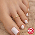 wholesale S925 Sterling Silver Adjustable Open Toe Ring with Diamonds, Summer Beach Must-Have Foot Jewelry-0-2