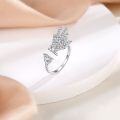 wholesale S925 Sterling Silver Adjustable Zircon Ring, Popular Foreign Style Openable Women's Wedding Band-0-3