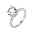wholesale S925 Sterling Silver Cross-Border Europe and America New 3CT Moissanite Fashion Women's Ring, Cross-Border E-Commerce New Bestseller on Temu-0-4