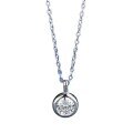 wholesale S925 silver jewelry women's necklace new style simple and elegant fine silver chain with one-carat pendant classic-0-4