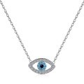 wholesale S925 Sterling Silver INS Style Women's Necklace Evil Eye Seahorse Hand Design Fashion High-End Collarbone Chain-0-10