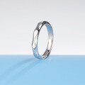 wholesale S925 Sterling Silver Niche-Designed Openable Diamond Heart Couple Rings for Men and Women, Valentine's Gift-0-5