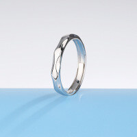 wholesale S925 Sterling Silver Niche-Designed Openable Diamond Heart Couple Rings for Men and Women, Valentine's Gift-Men's Ring