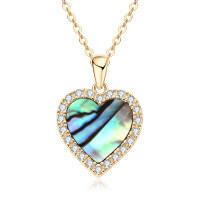 S925 Silver Y-Shaped Teardrop Emerald Imitation Pendant Necklace-V Style [Clearance Sale with Free Shipping] Moissanite + Mother-of-Pearl  925 Silver
