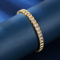 wholesale 925 Silver Zircon Bracelet for Women - Exquisite Craftsmanship and Artistic Cross-Border Live Streaming Hit from Enzela Panyu Factory-K yellow bracelet