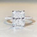 wholesale PT950 plated 925 silver, 4-carat D-color moissanite ring,-0-4