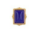 wholesale Gold-plated 925 ancient silver fittings set with natural rectangular lapis lazuli spacer beads, back cloud pendant for DIY jewelry accessories-0-4