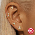 wholesale S925 Sterling Silver Geometric Opal Fashion Set Stud Earrings, Amazon Best-Selling Diamond Star Earrings-0-1