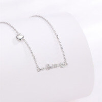 wholesale S925 Sterling Silver Yaxi Love Heart Necklace for Women, Versatile Small Design Sense Gift for Girlfriend Fashion Collarbone Chain-TL008880 925 silver