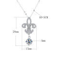 wholesale S925 Sterling Silver Moissanite Necklace with Fashionable Bow Pendant, Cross-border Best-seller in Europe and America, D Color with GRA Certificate-0-6