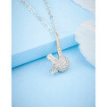 wholesale S925 Sterling Silver Little Rabbit Necklace for Women, Light Luxury, Niche Design, New Edition, High-End Feel, Internet-Famous Collarbone Chain-0-3