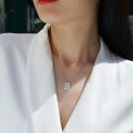 wholesale S925 Metal Pendant Necklace Cross-border Hot Selling Moissanite Collarbone Chain from Panyu Factory Source Wholesale-0-3