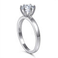 wholesale 925 Sterling Silver Cross-Border SKA Classic Six-Prong Carat Simulated Diamond Ring for Women, Wholesale Hot-Selling Style-0-4