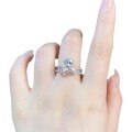 wholesale 925 Sterling Silver Women's Heart-Shaped Moissanite Ring, Ins Style Simple D Color Moissanite Ring Direct from Manufacturer-0-4