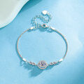 S925 Sterling Silver Moissanite Bubble Bead Bracelet for Women-0-1