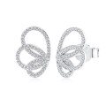 wholesale S925 Sterling Silver Earrings Women, Maple Leaf Butterfly Rose Zirconia Design, Small Niche Luxury Earrings for Women-0-5