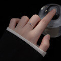 wholesale S925 Silver Nalan Ring for Women Korean Style Artistic Small Fresh Single Diamond Ring Minimalist Wholesale Index Finger Ring J4940-0-2