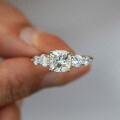 Sterling Silver 2ct Moissanite Ring Women's Fancy Square Radiant Princess Cut Wholesale-0-2