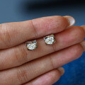 S925 Silver Heart Moissanite Stud Earrings Source Factory-0-1