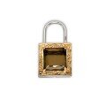 wholesale S925 silver plated 14K gold two-tone tea quartz lock pendant with French retro, style, openable design-0-4