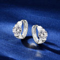 S925 Sterling Silver 1-Carat Moissanite Ear Cuffs, Minimalist & Versatile-0-0