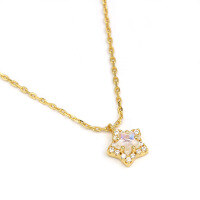 wholesale Pure Silver Star Necklace for Women, Light Luxury Style, Spring New Collection by Dunli, Direct Sourcing from Manufacturer with Dropshipping-Blue Moonstone + White Zircon Necklace 925 Silver