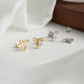 wholesale S925 Sterling Silver Bow Ear Studs for Women, Simple and Cute, Sweet, Girly, Elegant, Petite, Unique Earrings Wholesale-0-1