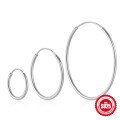 wholesale 925 Sterling Silver Minimalist Smooth Hoop Earrings Set, Classic Cool Ins Earrings for Women-0-4