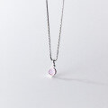wholesale S925 Silver Round Enamel Pendant Korean Version Small Fresh and Simple Petite Summer Accessory for Women D8932-0-2