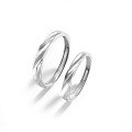 wholesale 925 Sterling Silver Mobius Best-Selling Versatile Couple Rings, Minimalist and High-End Style Matching Bands for Girlfriend for 520-0-4