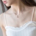 wholesale S925 Sterling Silver Cross-Border Best-Selling Wishbone Necklace, Minimalist Geometric Necklace for Women, European and American Creative Design Factory Wholesale-0-3