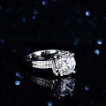 S925 Silver Classic Bull Head Ring with 3ct Moissanite-0-1