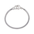 wholesale 925 Sterling Silver Snake Bone Chain Bracelet for Women, Korean Dongdaemun Style, Unique Double Ring Interlocking Design, Small and Trendy, Versatile-0-4