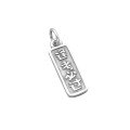 wholesale Sterling Silver Vintage "Pass Every Exam" Pendant, Thai Silver Accessories DIY Red Cord Braided Student Bracelet Ornament-0-4