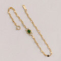 wholesale S925 silver plated with 14K gold, Japanese retro-style designed diopside bracelet by Dunli Jewelry manufacturer wholesale-0-2
