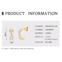 Sterling Silver Exaggerated European Cross-border Earrings with Moissanite Stars [Clearance Free Shipping]-Style Y [Clearance Sale with Free Shipping] Gold  925 Silver