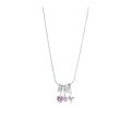 wholesale 925 Sterling Silver Exquisite Super Sparkly Dopamine Starry Love Necklace for Women, Sweet and Cool Pendant, Unique Design Collarbone Chain-0-4
