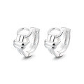 wholesale S925 Sterling Silver European and American Minimalist Geometric Knot Ear Clasp Ins Trendy Versatile Earrings for Women-0-5