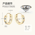 Sterling Silver Exaggerated European Cross-border Earrings with Moissanite Stars [Clearance Free Shipping]-0-22