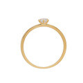 wholesale 10K Gold Minimalist Japanese Muji Style Ring with Irregular White Crystal Wholesale-0-4